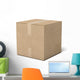 Closed cardboard box Wall Decal