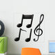 Musical icons on white background Wall Decal