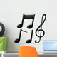 Musical icons on white background Wall Decal