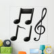 Musical icons on white background Wall Decal