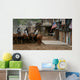 Traffic jam in the cowboy days Wall Mural
