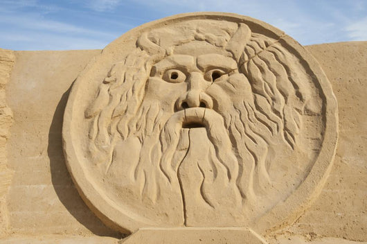 Sand Sculpture of Greek God Zeus 
