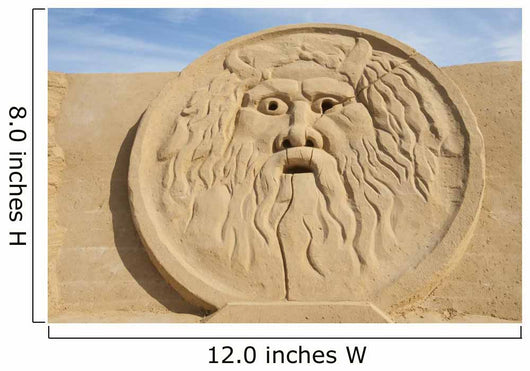 Sand Sculpture of Greek God Zeus 
