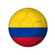 Soccer Football Ball with Colombia Flag. Isolated on White. Wall Decal