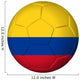 Soccer Football Ball with Colombia Flag. Isolated on White. Wall Decal