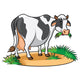 Cow Cartoon Wall Decal