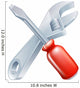 Crossed spanner and screwdriver Wall Decal