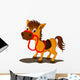 Cute Horse Cartoon Wall Decal