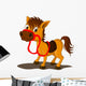 Cute Horse Cartoon Wall Decal