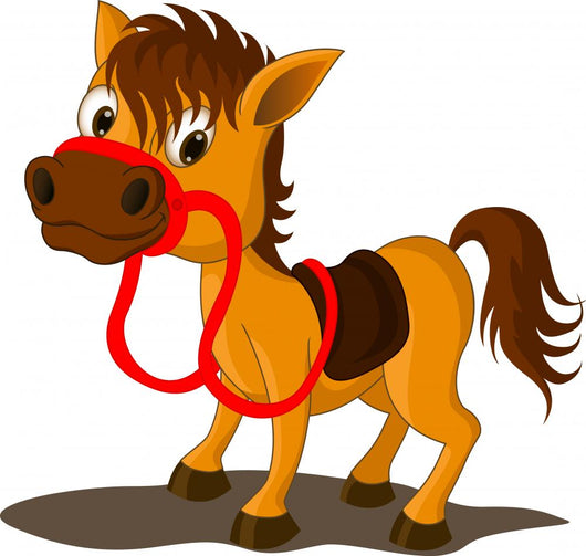 Cute Horse Cartoon Wall Decal