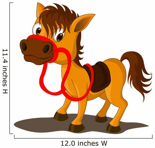 Cute Horse Cartoon Wall Decal