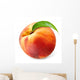 Peach with leaf isolated on white 