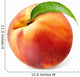 Peach with leaf isolated on white 