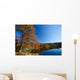 Colorful tree near a lake in autumn Wall Mural