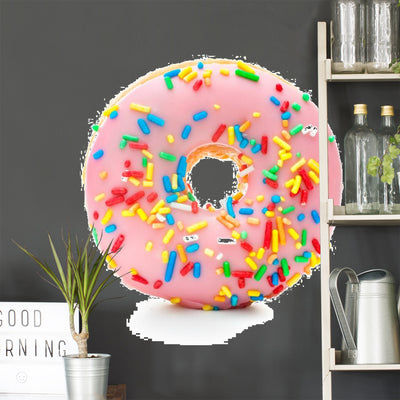 Delicious Donut with Sprinkles shown on a wall