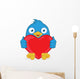 Blue Bird Holding Heart Love Wall Decal