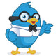 Blue Bird Geek Wall Decal