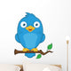 Blue Bird on Branch Wall Decal