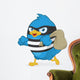 Blue Bird Thief Wall Decal