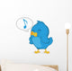 Blue Bird Singing Wall Decal