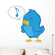 Blue Bird Singing Wall Decal