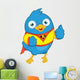 Super Blue Bird Wall Decal