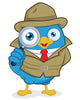 Detective Blue Bird Wall Decal