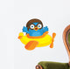 Blue Bird Pilot in Plane Wall Decal