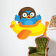 Blue Bird Pilot in Plane Wall Decal