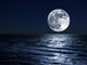 moon over sea 