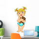 Cute Little Girl Holding a Doll Wall Decal