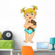 Cute Little Girl Holding a Doll Wall Decal