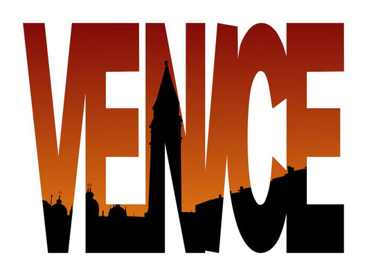 Venice Text With Campanile 