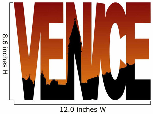 Venice Text With Campanile 