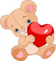 Valentines Teddy Bear Wall Decal