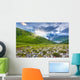 Alpine meadows in the Caucasus mountains. Wall Mural