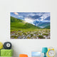 Alpine meadows in the Caucasus mountains. Wall Mural