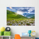 Alpine meadows in the Caucasus mountains. Wall Mural
