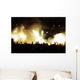 Cheering crowd at concert, musicians on the stage Wall Mural