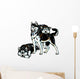Three Siberian Husky Dogs Wall Decal