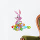Easter eggs pink bunny Wall Decal