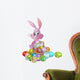 Easter eggs pink bunny Wall Decal