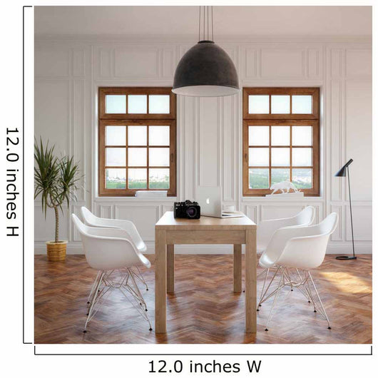 Elegance Dining Room With Classic Wooden Table And Cozy Chairs 