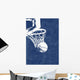 Blue Basketball Background Wall Mural