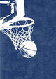 Blue Basketball Background Wall Mural