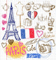 vector hand drawn paris illustration 