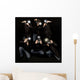 Retro style paparazzi press photographers with vintage cameras Wall Mural