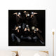 Retro style paparazzi press photographers with vintage cameras Wall Mural