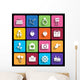 love icons set in flat style. Wall Decal