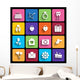 love icons set in flat style. Wall Decal